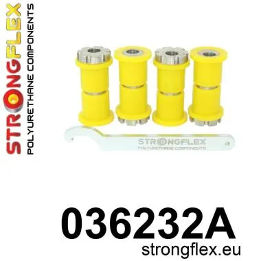 Bucse brat spate excentrice poliuretan STRONGFLEX (BMW E30,  E36) - 036232A